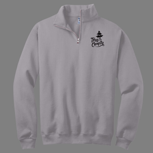 Logo - NuBlend ® 1/4 Zip Cadet Collar Sweatshirt  Thumbnail