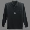 Long Sleeve Silk Touch Polo with Pocket Thumbnail